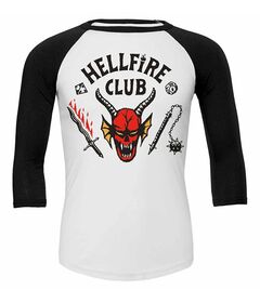 T-Shirt Manica 3/4 Stranger Things Hellfire Club S4 XXL STR03004BSW2X