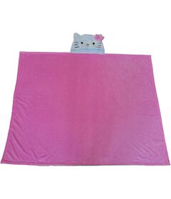 Coperta in Pile con Cappuccio Hello Kitty Fiocco Rosa