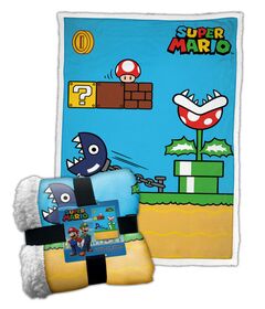 Coperta Sherpa Super Mario Vintage