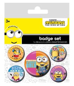 Minions The Rise of Gru Positive Vibes Pins BP80720