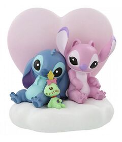 Lampada Disney Stitch e Angel con Cuore