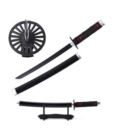 Katana Mini Non Affilata Demon Slayer Tanjiro e Supporto