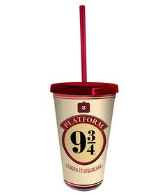 Bicchiere con Cannuccia Harry Potter Binario 9 3/4