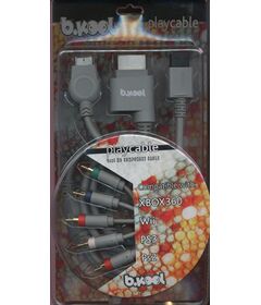 X360 WII PS3 PS2 PLAYCABLE 4IN1 BKOOL