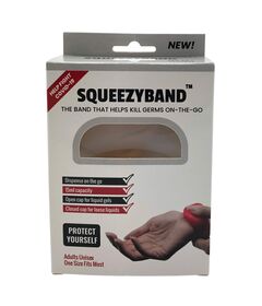 SQUEEZYBAND Capacity: 15ml. Always carry the hydroalcoholic gel with you.