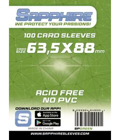 SAPPHIRE Bustine Protettive 63.5x88mm Green 100pz