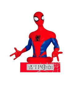 KIDS LICENSING Marvel Spiderman 3D lamp with alarm clock