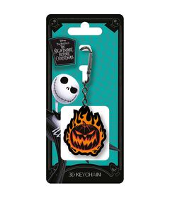 Disney Nightmare Before Christmas Pumpkin in flames 3D keychain 5050293393865