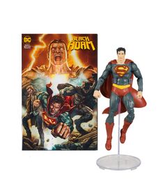 DC Comics Black Adam Comic + Superman figure 17cm