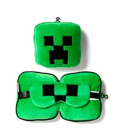 PUCKATOR Relaxeazzz Minecraft Creeper travel pillow eye mask