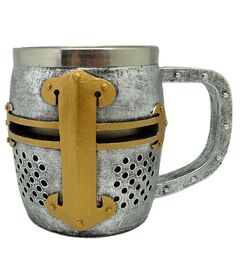PUCKATOR Medieval Knight Silver and Gold Helmet jug