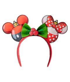 LOUNGEFLY Loungefly Disney Mickey & Minnie Christmas ear headband