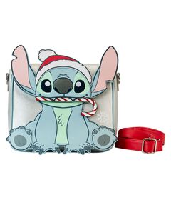 Loungefly Disney Stitch Holiday glitter crossbody bag 671803471450