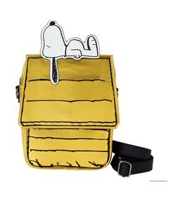 Loungefly Peanuts 75th Anniversary Snoopy Sleeping Doghouse crossbody bag 671803531352