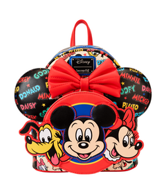 Loungefly Disney Classic Mickey and Friends backpack + headband 671803530331