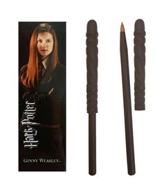 NOBLE COLLECTION Harry Potter Ginny Weasley wand pend and bookmark