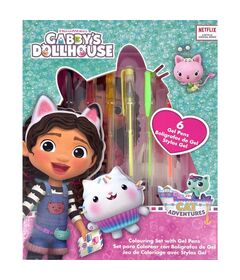 KIDS LICENSING Gabbys Dollhouse notebook + 6 gel pens set