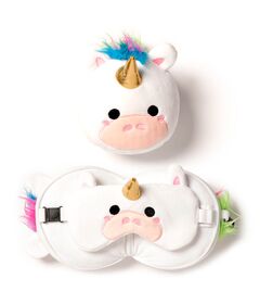 PUCKATOR Relaxeazzz Unicorn travel pillow eye mask