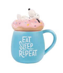Tazza 3D Peanuts Snoopy Eat Sleep Repeat