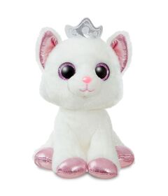Cat white soft plush toy 18cm