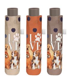 Manual foldindg love dogs umbrella assorted 54cm 8015831263717