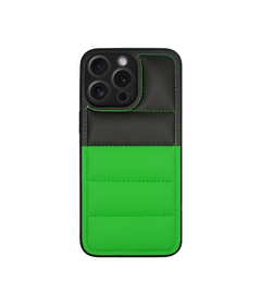 Vivid Puffer Back Cover Apple iPhone 15 Pro Green/Black