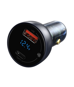 Baseus Car Charger USB/Type-C QC+PPS 65W Dark Gray + Cable Type-C 100W