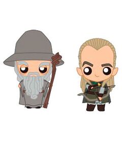 The Lord of the Rings Gandalf & Legolas set 2 Pokis figures 8435450233067