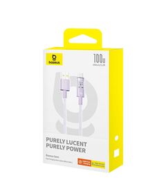 Baseus Gem USB A to USB C fast charging cable 1 m 100 W Purple