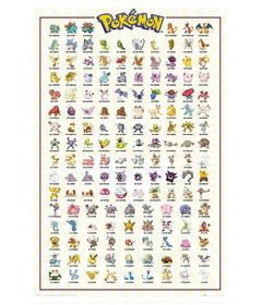 Maxi Poster Pokemon Kanto Region #001 - #151 ENG FP4360