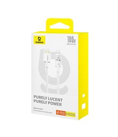 Baseus Gem USB A to USB C fast charging cable 1 m 100 W White