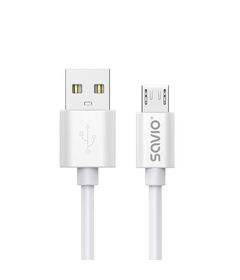 USB cable 3 m USB 2.0, USB A  - Micro USB White SAVIO CL-167