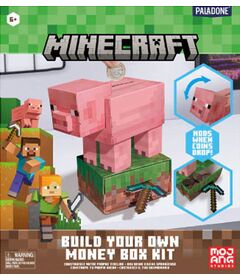 Paladone Salvadanaio Minecraft Pig Card Build Your Own PP14535MCF