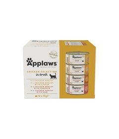APPLAWS Chicken Selection in Broth - wet cat food - 12x70g
