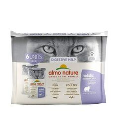 ALMO NATURE Digestive Multipack Poultry and fish - wet cat food - 6x70g