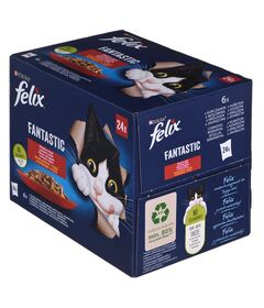 Felix Fantastic country flavors in jelly - Wet food for cats - 24x 85g