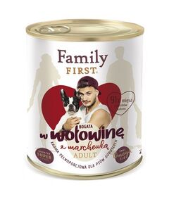 FAMILY FIRST Adult Beef with carrots - Wet dog food - 800 g