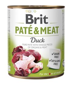 BRIT Paté & Meat with Duck - wet dog food - 800g