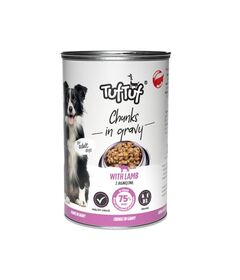 TUF TUF Chunks in gravy with lamb - wet dog food - 415g