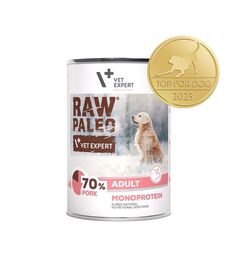 RAW PALEO Adult Monoprotein Pork - wet dog food - 400 g