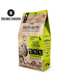 WIEJSKA ZAGRODA Duck with Pear M – dry dog food – 9kg