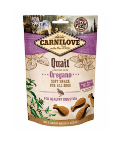 CARNILOVE Semi-Moist Snack Quail & Oregano - Dog treat with quail and oregano - 200 g