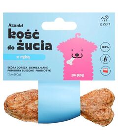 AZANKI Cod Bone with Probiotic Puppy in Fish Shape – Dog Treat – 12 cm