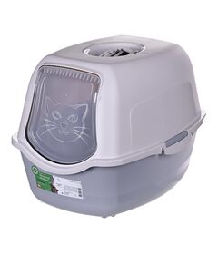 DIAMENTIQ BAYA whie/light grey -  cat litter box - 55,5 x 40 x 38,7 cm