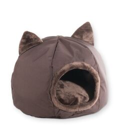 GO GIFT cat bed - brown - 40x40x34 cm