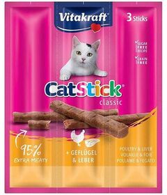 VITAKRAFT CatStick Mini with poultry and liver - cat treats - 3 pcs