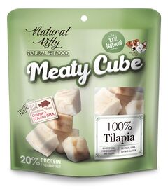 Natural Kitty Meaty Cube 100% Meat Cubes from Tilapia - Cat Treat 50g