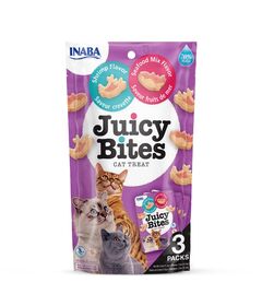 INABA Juicy Bites Shrimp and Seafood - cat treats - 3x11,3 g