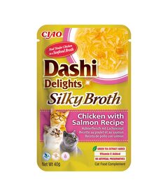 INABA CAT Dashi Delights Silky Broth Chicken with Salmon - cat treat - 40g