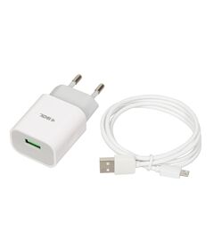 Power charger iBOX C-41 USB 2A, 1 USB port, microUSB cable, White